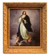 A Berlin (K.P.M.) Porcelain Plaque After Bartolomé Esteban Murillo (Spanish, 1617-1682)