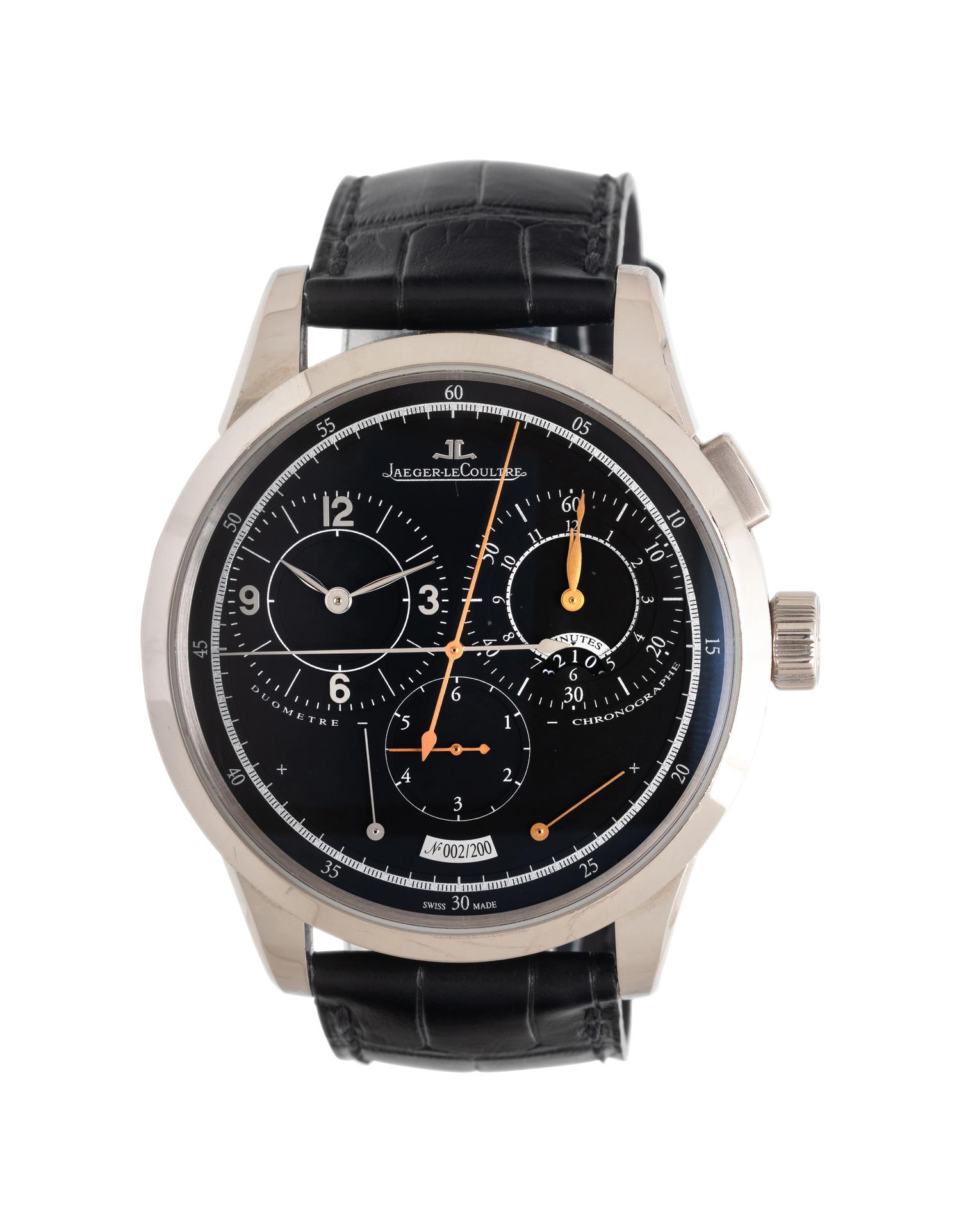 JAEGER-LECOULTRE, REF. 603.3.28.S 18K WHITE GOLD 'DUOMÈTRE À CHRONOGRAPHE' WATCH
