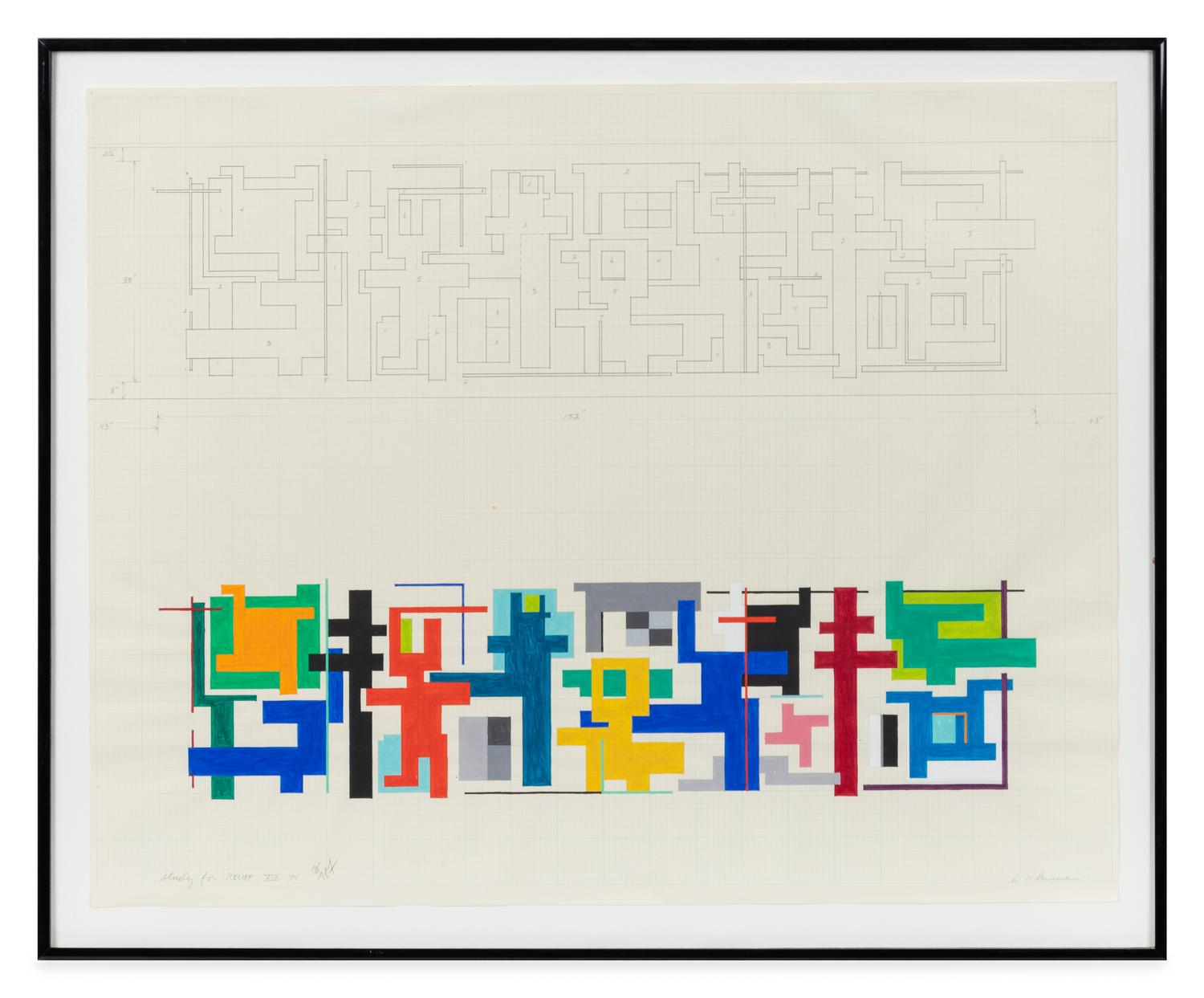 Relief XIX together with Study for Relief XIX