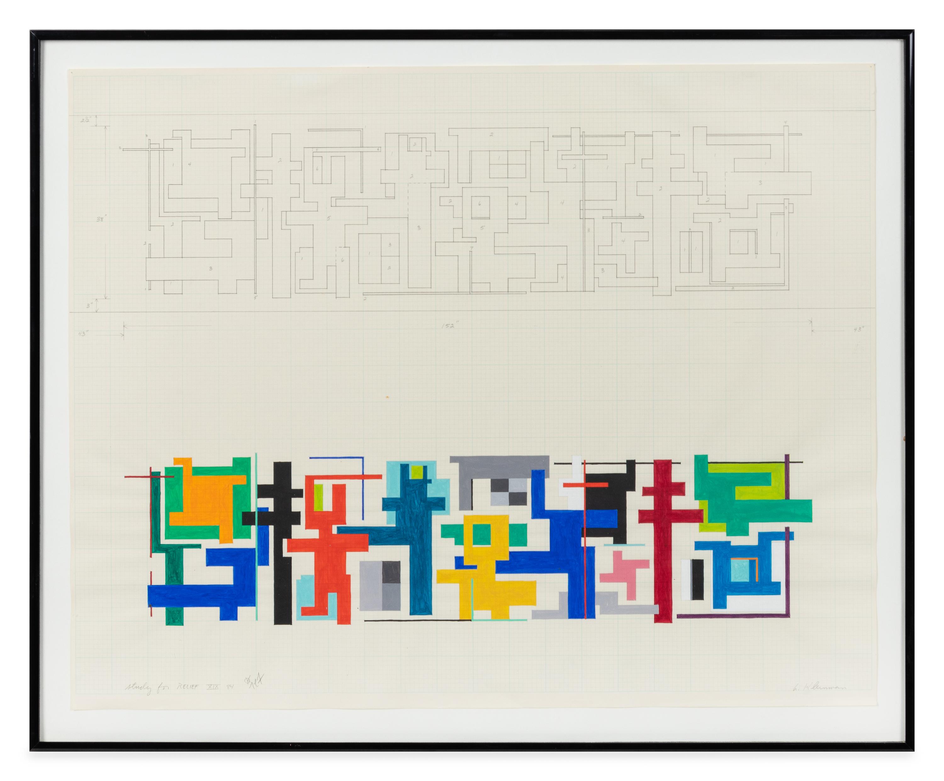 Relief XIX together with Study for Relief XIX