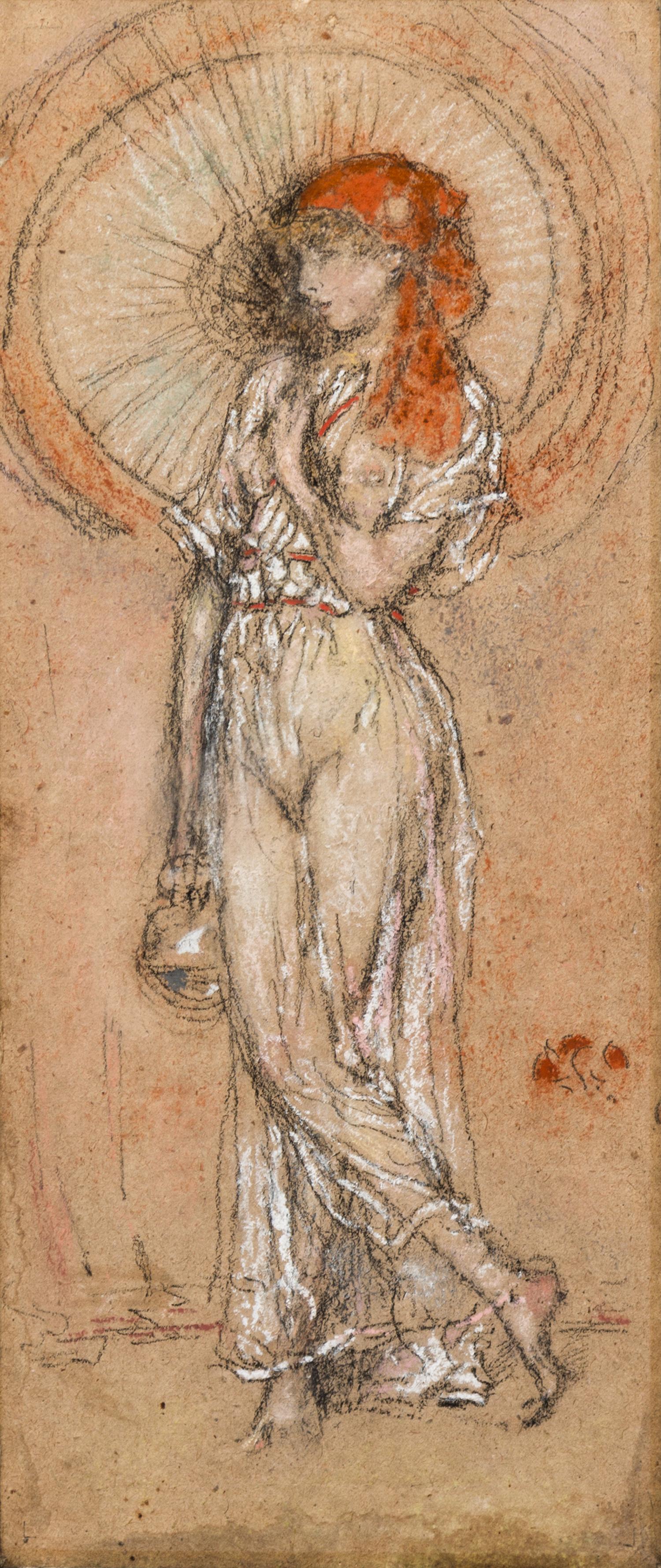 James Abbott McNeill Whistler, (American, 1834-1903), Parasol; red note, c. 1884