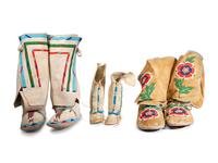 Plateau and Northern Plains Hightop Beaded Moccasins