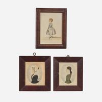 American School 19th century A Group of Three Portrait Miniatures