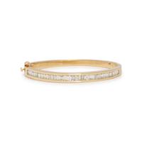 YELLOW GOLD AND DIAMOND BANGLE BRACELET