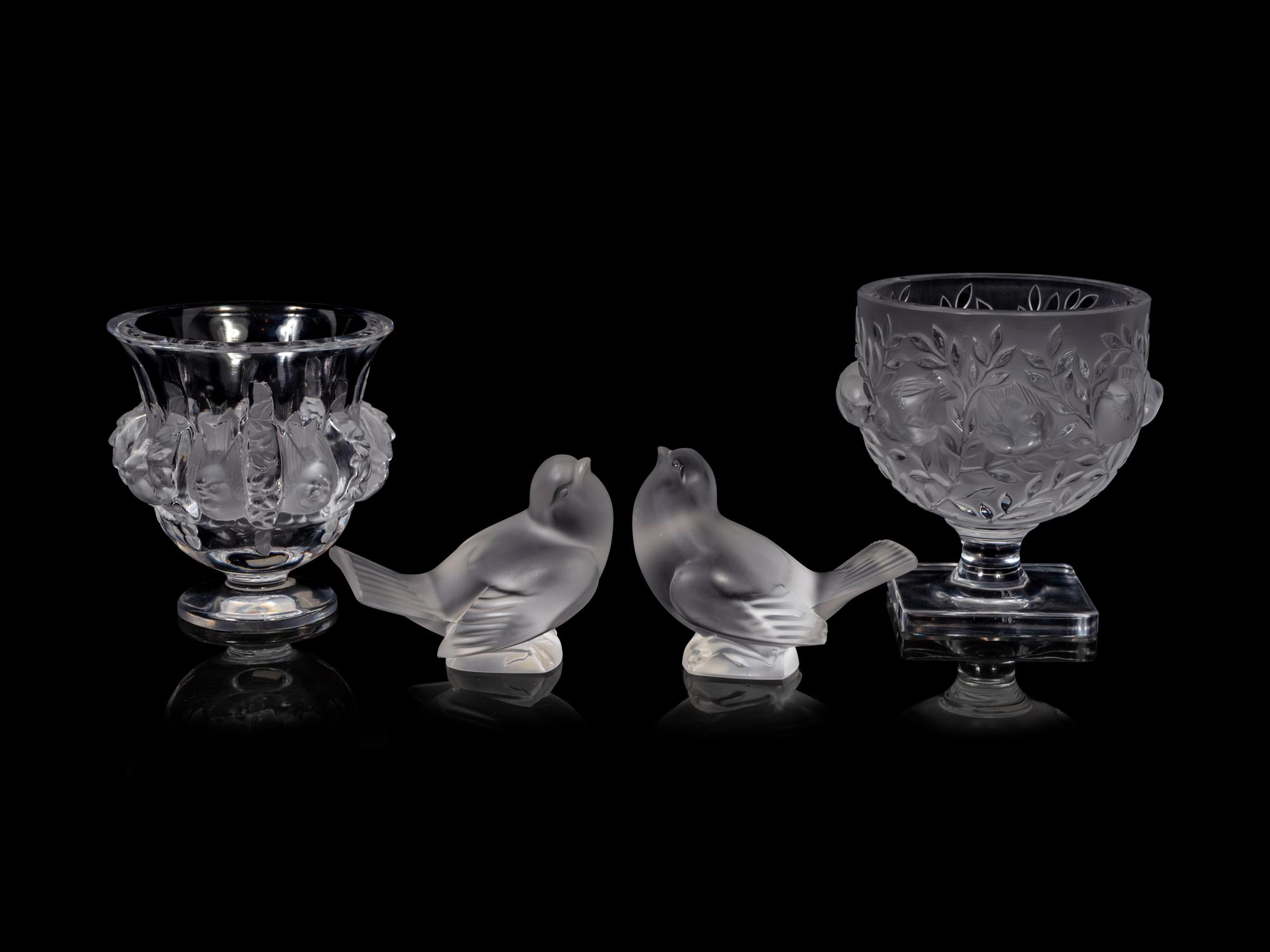Four Lalique Table Articles
