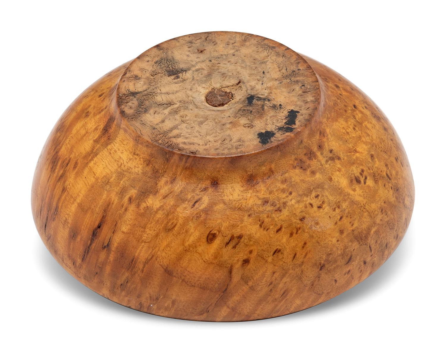 A Miniature Burlwood Dough Bowl, 19th Century