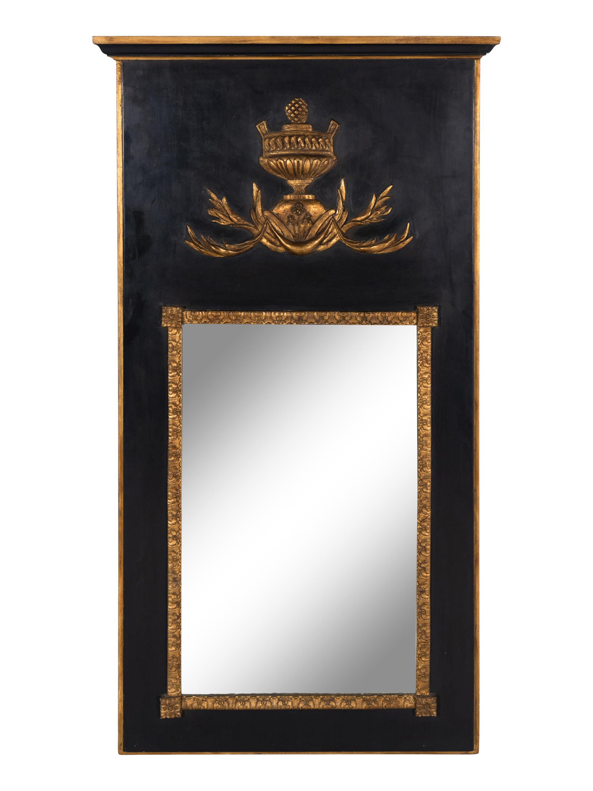 An Italian Painted and Parcel-Gilt Mirror