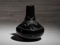 Carved Blackware Pottery Vase, with Avanyu