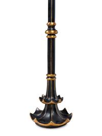 A Regency Style Painted and Parcel-Gilt Floor Lamp