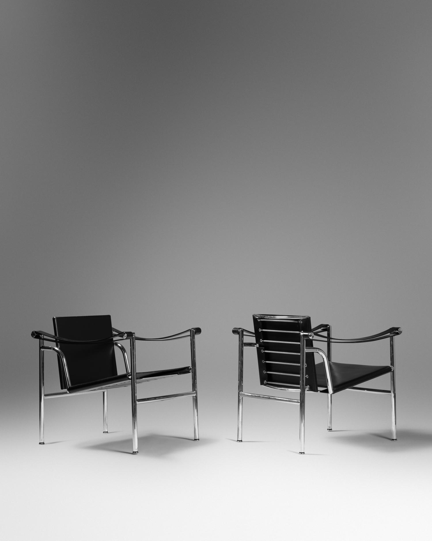 Pair of LC1 Armchairs, Cassina, France/Italy