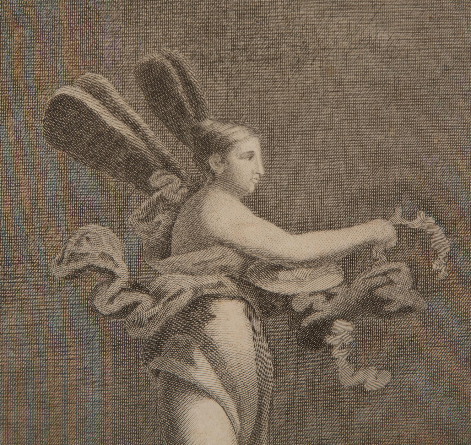 A Pair of Italian Engravings in Parcel Gilt and Ebonized Frames — 18TH CENTURY