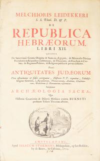 [Religion] Leydekker, Melchior. De Republica Hebraeorum Libri XII...