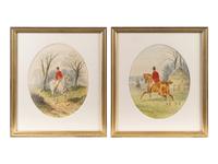 A Pair of English Sporting Watercolors — 19TH/20TH CENTURY