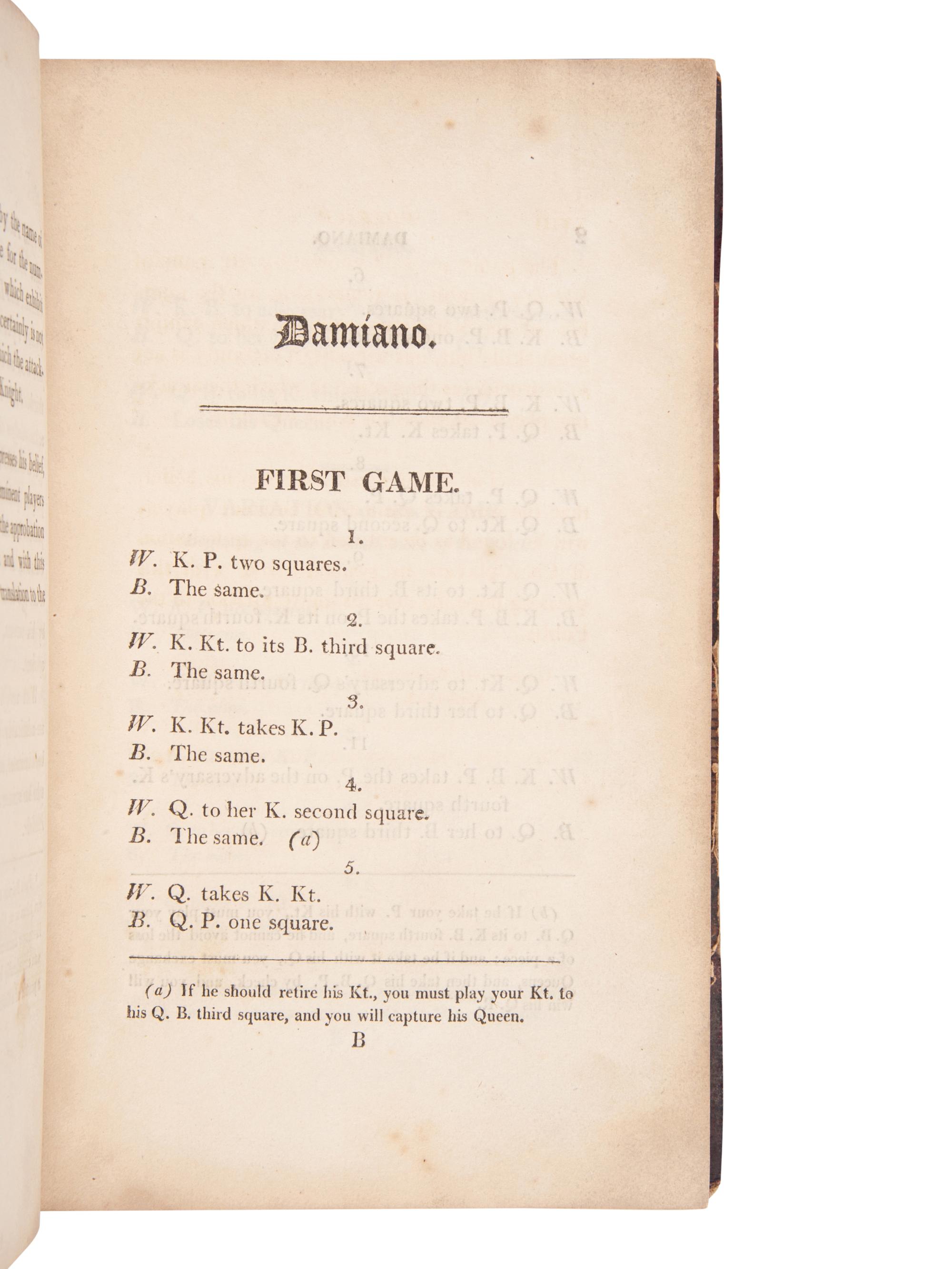 [CHESS]. A group of 3 works, comprising: