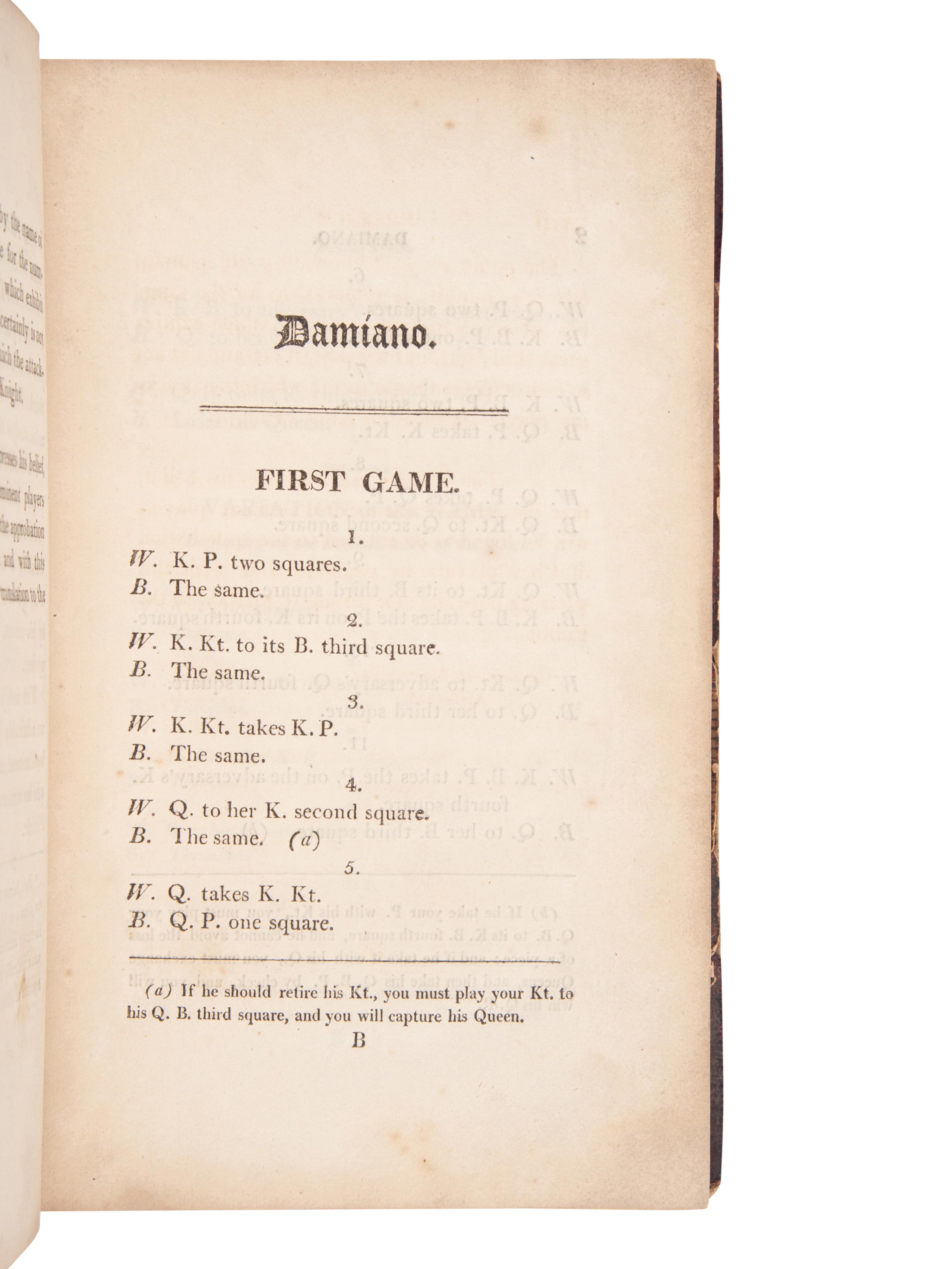 [CHESS]. A group of 3 works, comprising: