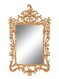 A George III Style Carved Giltwood Mirror