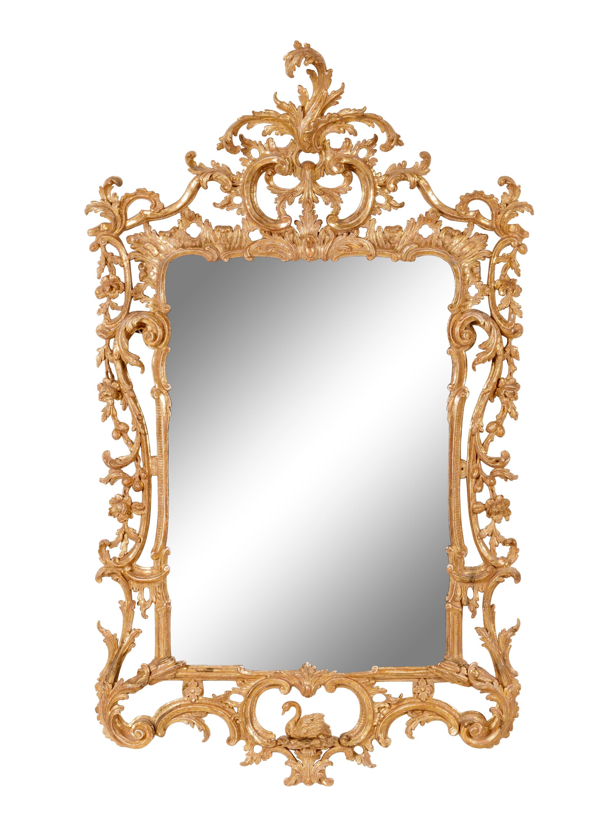 A George III Style Carved Giltwood Mirror