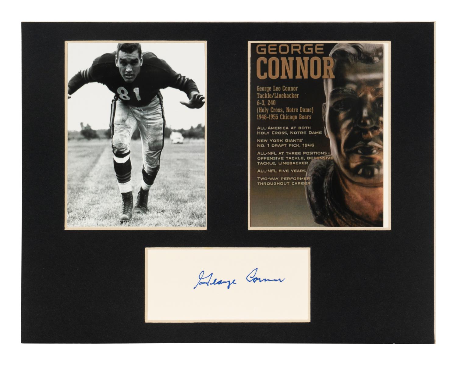 Collection One of Personal Items from Chicago Bears and Notre Dame Legend George Connor