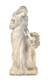 A Continental Marble Figure, Height 36 inches.