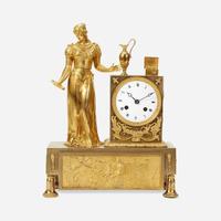 A French Gilt Bronze Mantel Clock 19th century