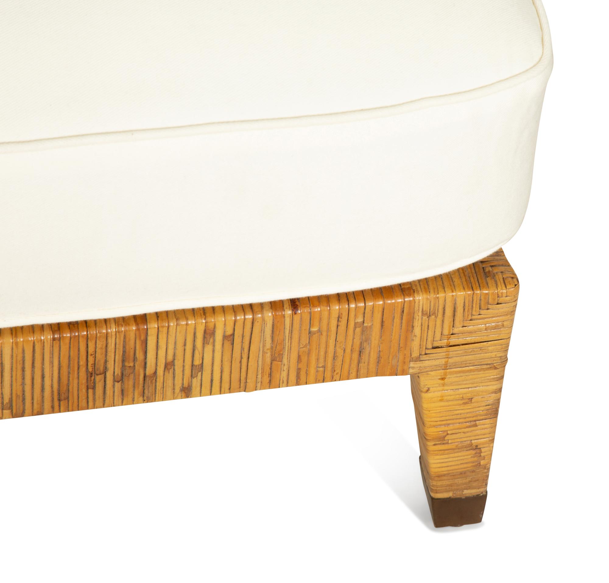 A Baker-McGuire St. Germain Rattan Lounge Chair