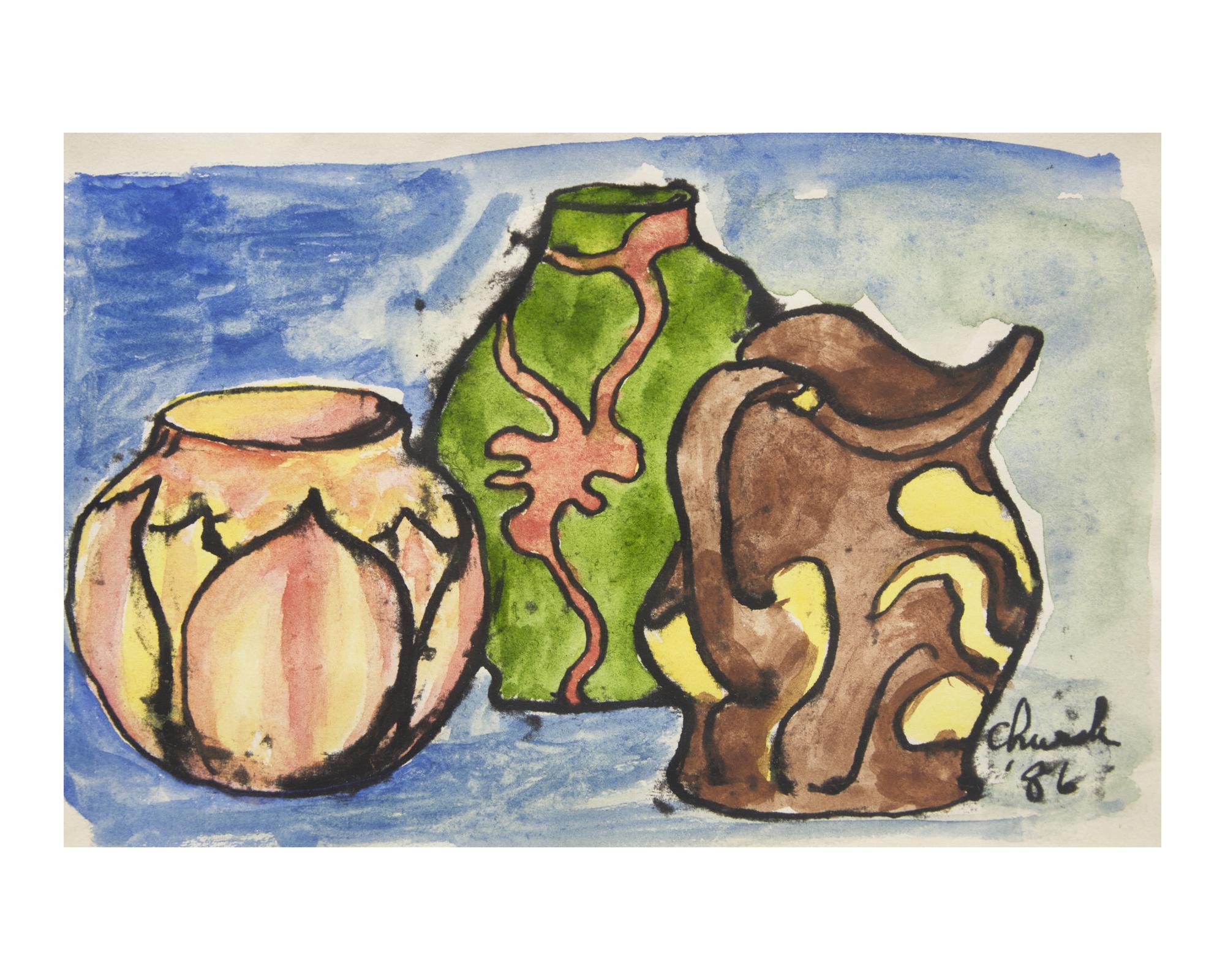 The Cork ; together with four Still Lifes with Crockery (Five Works)