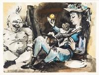 PICASSO, PABLO. Picasso and the Human Comedy. New York, (1954). With 12 lithos.