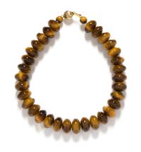 A Single Strand Tiger's Eye Bead Necklace,