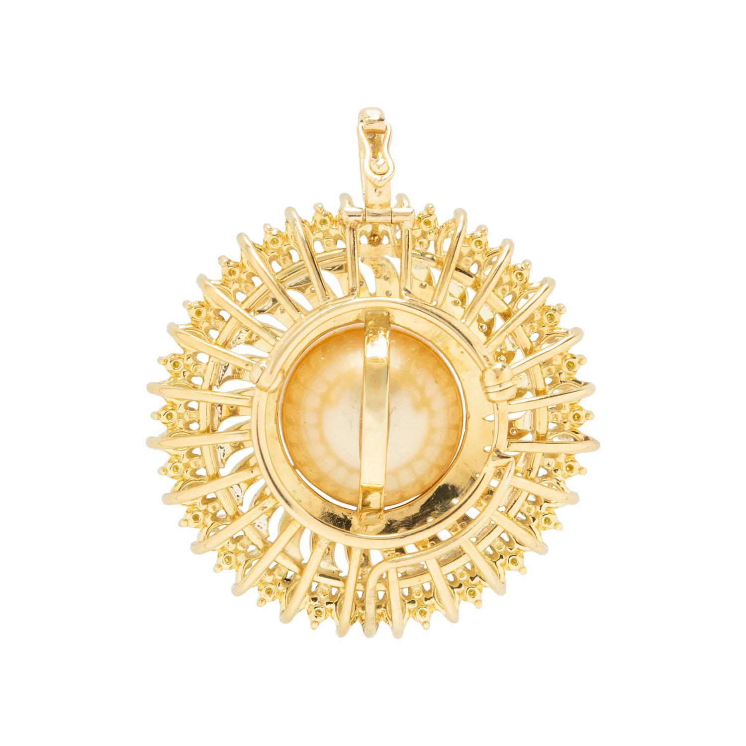 YELLOW GOLD, CULTURED PEARL, YELLOW DIAMOND, AND DIAMOND JEWELRY SUITE