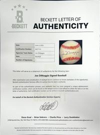 A Ted Williams, Mickey Mantle and Joe DiMaggio Single Signed Autograph Baseball Display (Beckett Authentcation Services)