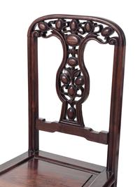 Four Chinese Export Hardwood Side Chairs