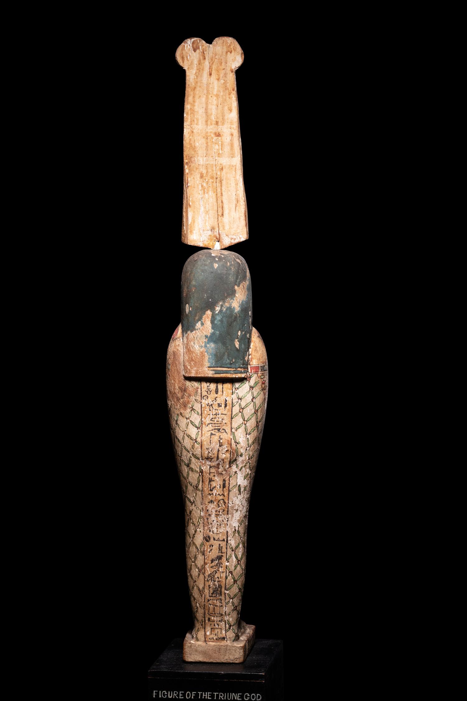 An Egyptian Painted Wood Ptah-Sokar-Osiris