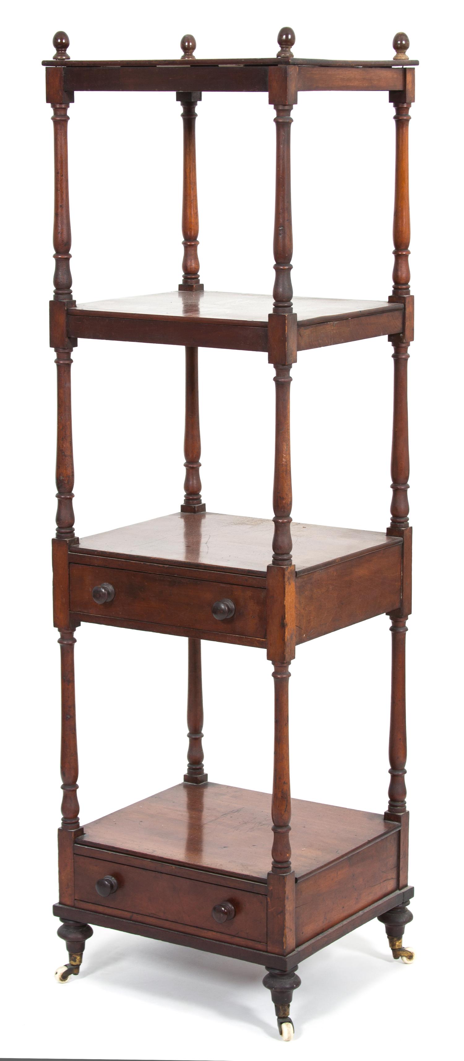 A Georgian Style Mahogany What Not Shelf — 19TH CENTURY