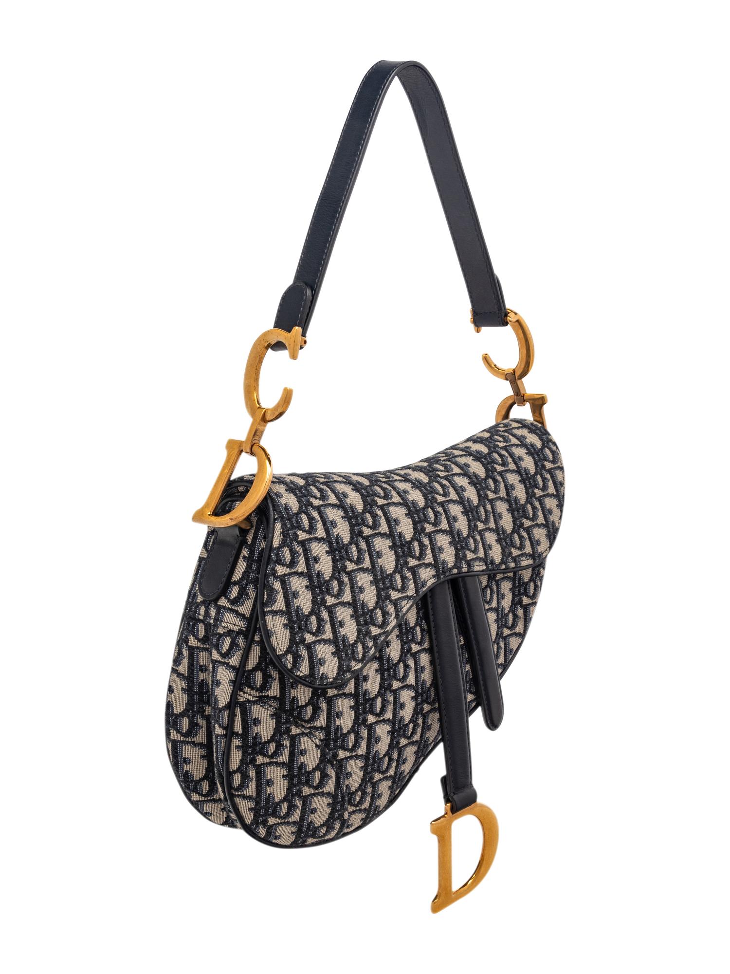 CHRISTIAN DIOR SADDLE BAG IN OBLIQUE CANVAS