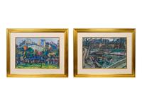 Two Works: Le Seine and Trocadero Paris