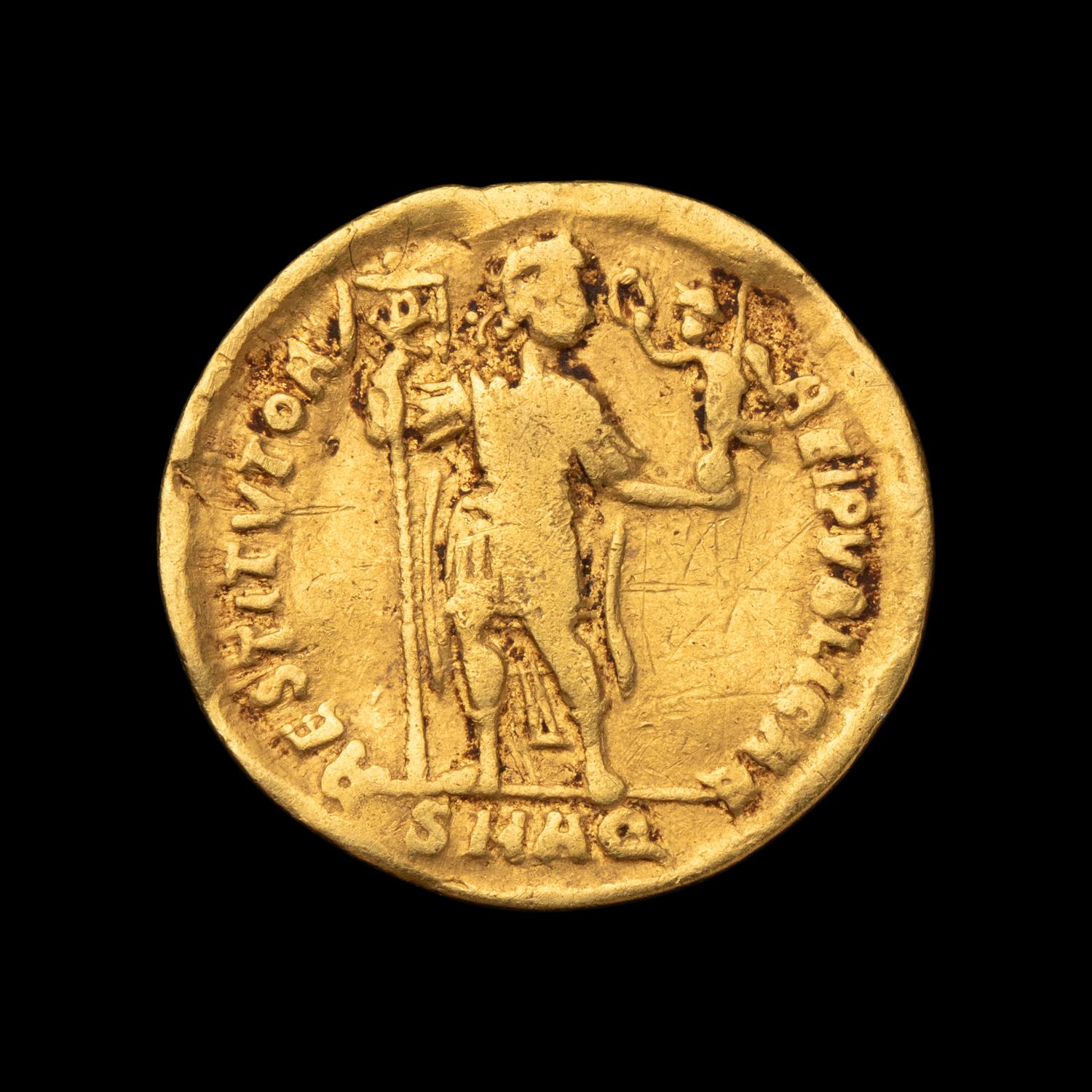 [ANCIENT] EASTERN ROMAN EMPIRE. Valens (c. 370 AD), Av Solidus (4.1g).