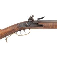 Full Stock Flintlock Rifle by Jacob Fordney with Four Piece Patchbox