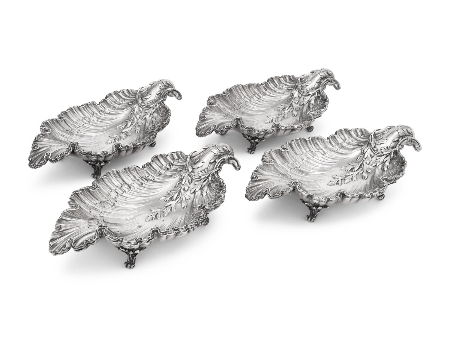 A Set of Four French Silver Sweet-Meat Dishes