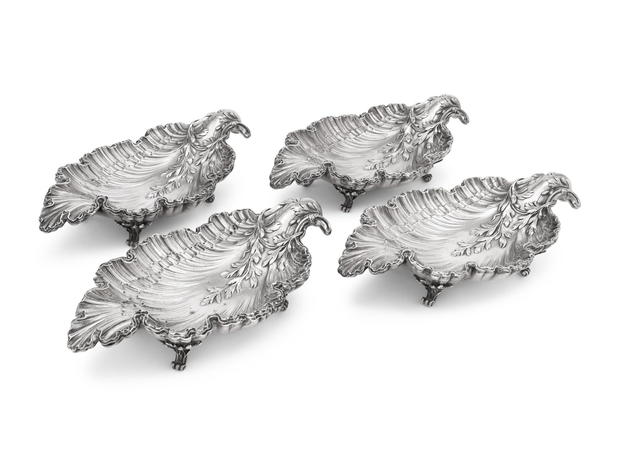 A Set of Four French Silver Sweet-Meat Dishes