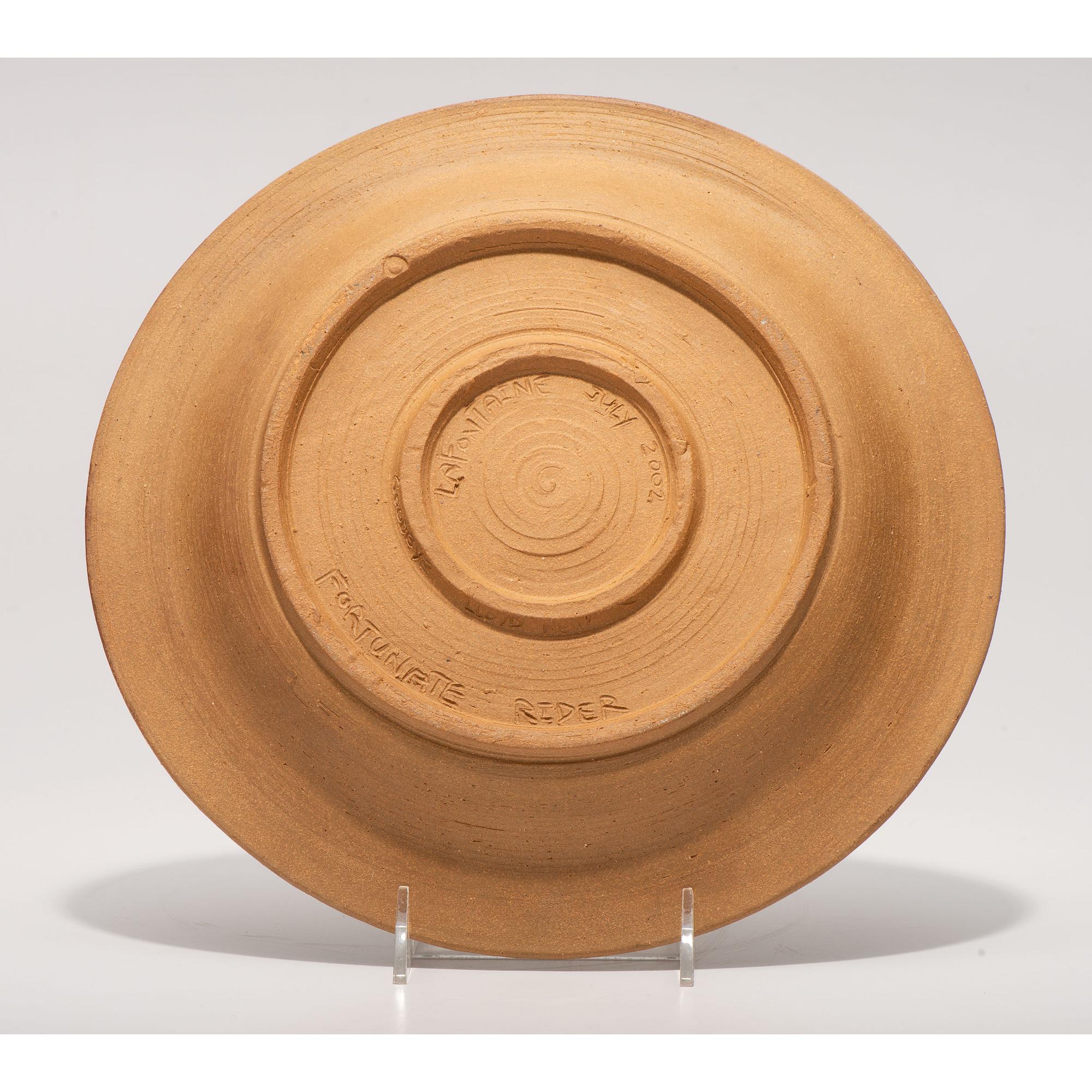 Fortunate Rider, Pottery Plate