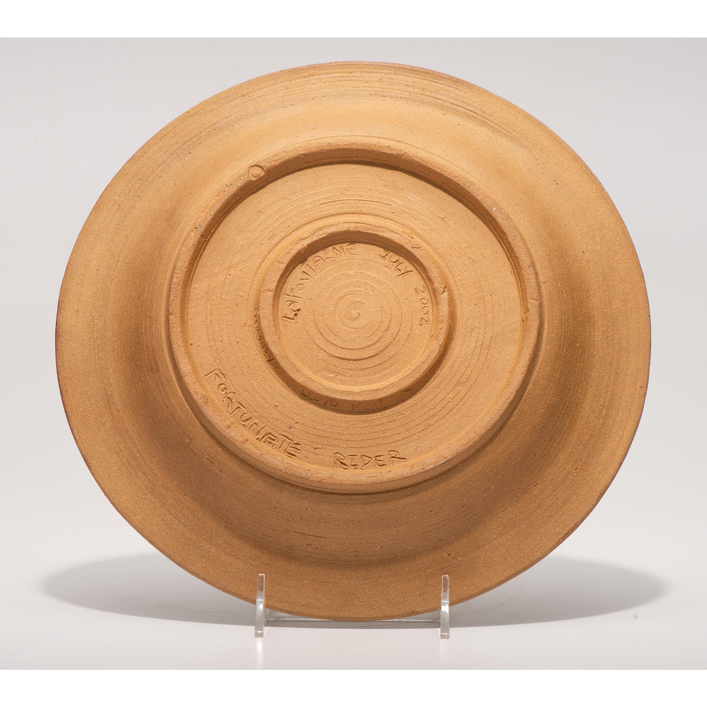 Fortunate Rider, Pottery Plate