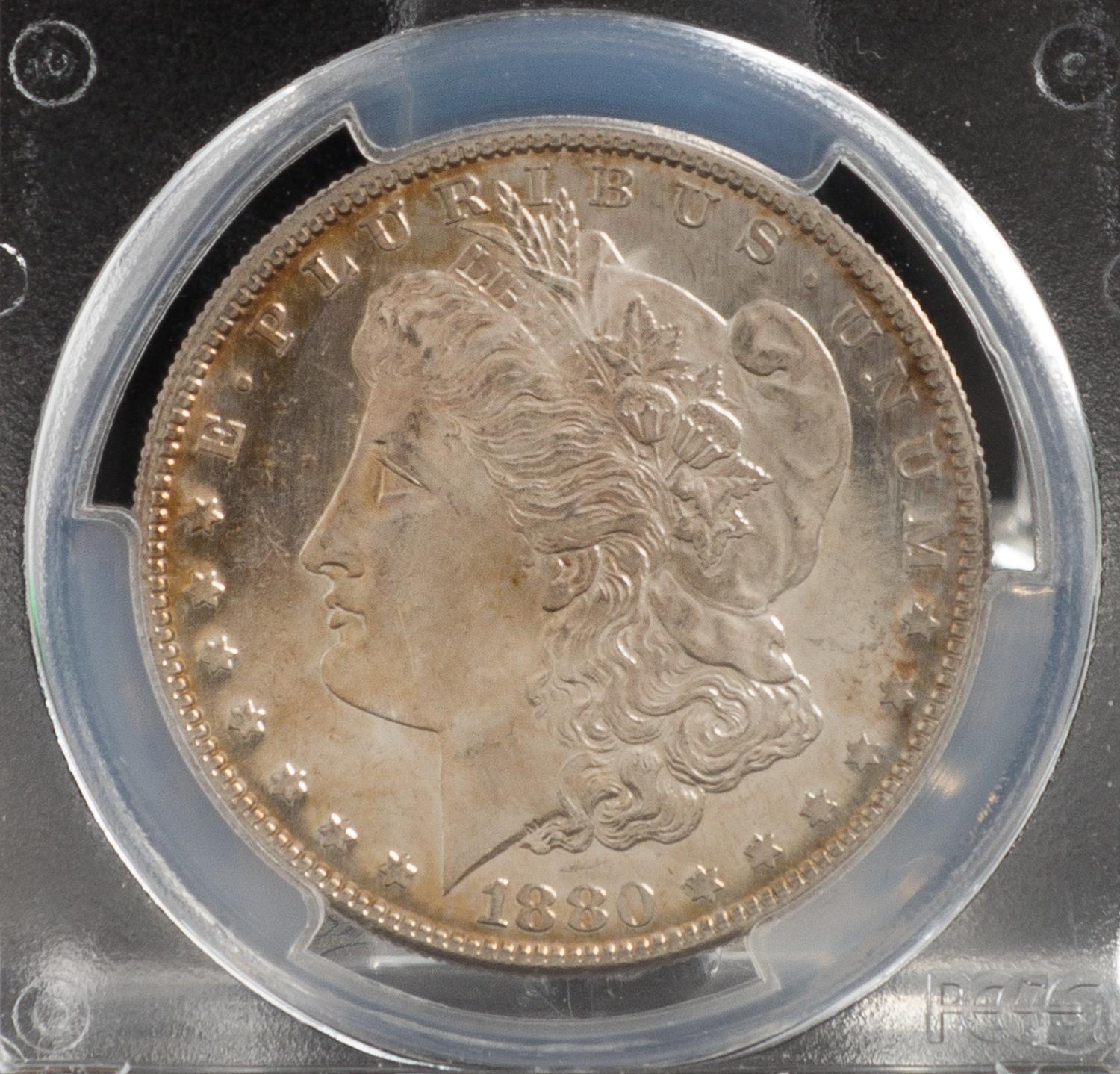 A United States 1880-S Morgan Silver Dollar