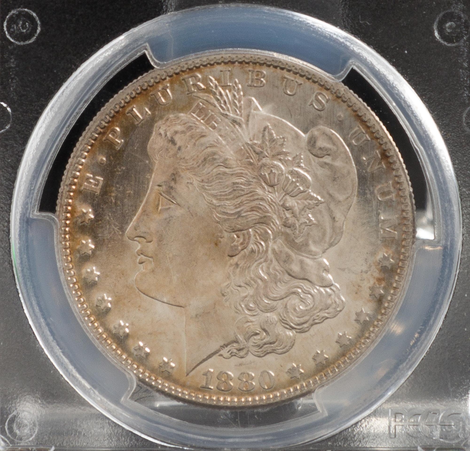 A United States 1880-S Morgan Silver Dollar