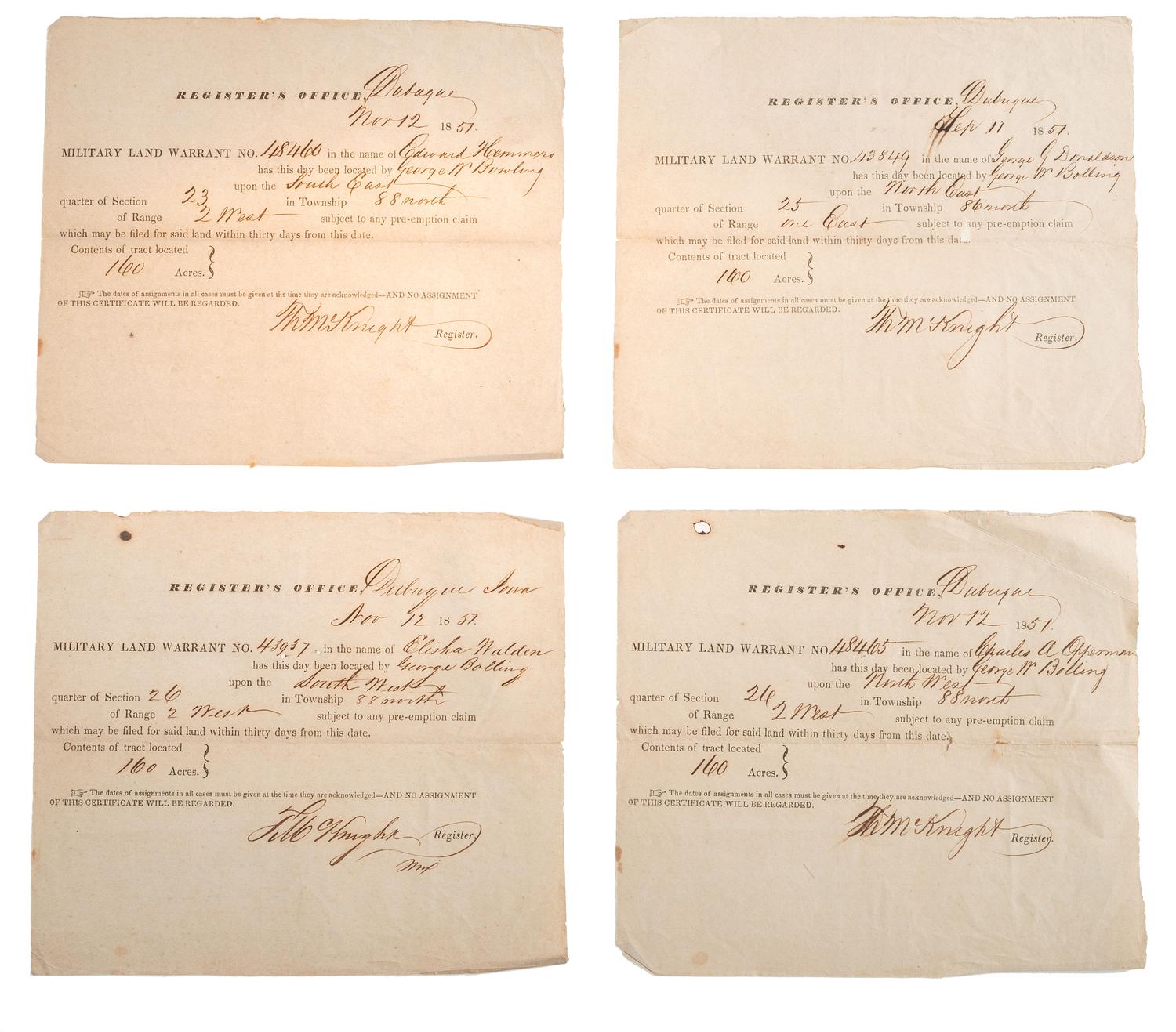 [OHIO] -- [STOKELY, Gen. Samuel (1796-1861)]. Personal correspondence and papers of Ohio politician, US Representative General Samuel Stokely.