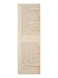 [RECONSTRUCTION]. Manuscript legal document outlining the use of campaign funds by African American politician, abolitionist, and minister, Richard H. CAIN (1825-1887) for an 1870 Charleston, South Carolina, election.