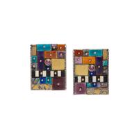 EARL PARDON, ENAMEL AND GEMSTONE EARRINGS