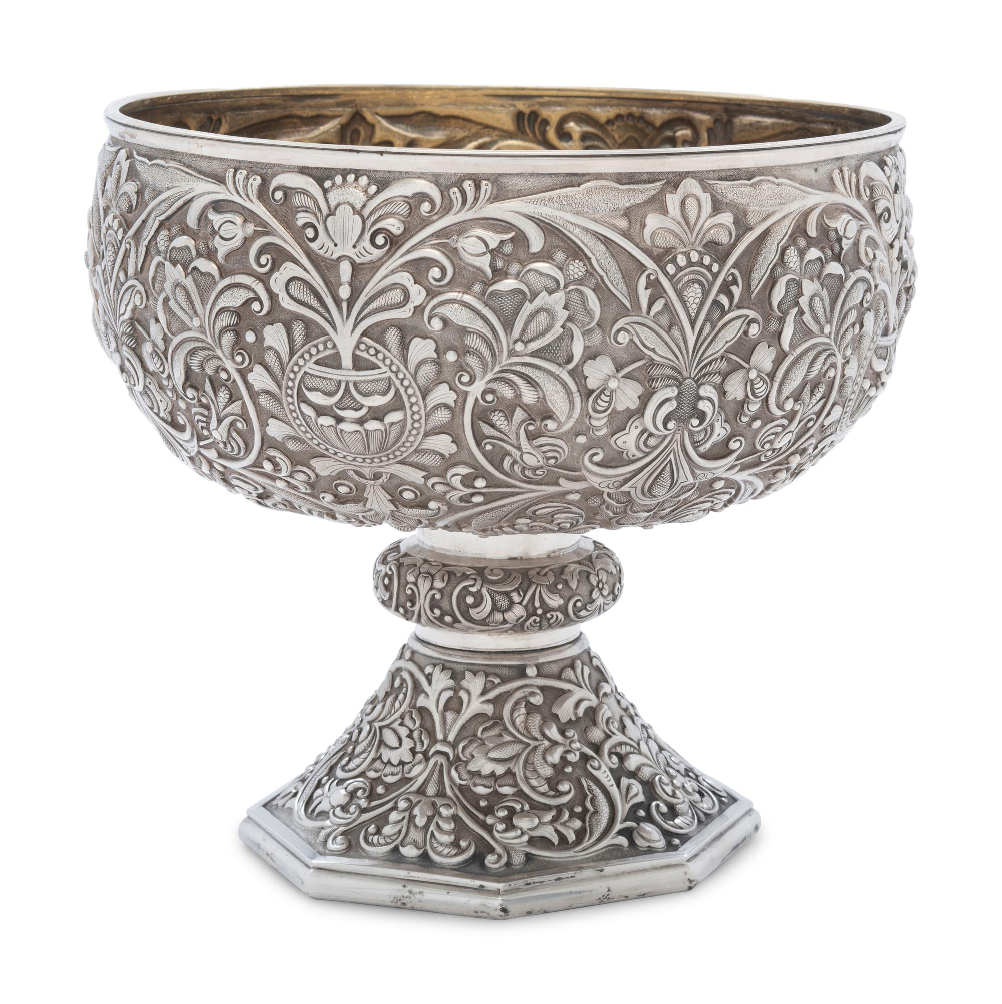 A Russian Silver Footed Bowl Retailed by Tiffany and Co.