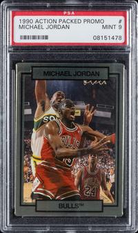 A 1990 Action Packed Michael Jordan Promo Basketball Card (PSA 9 MINT)