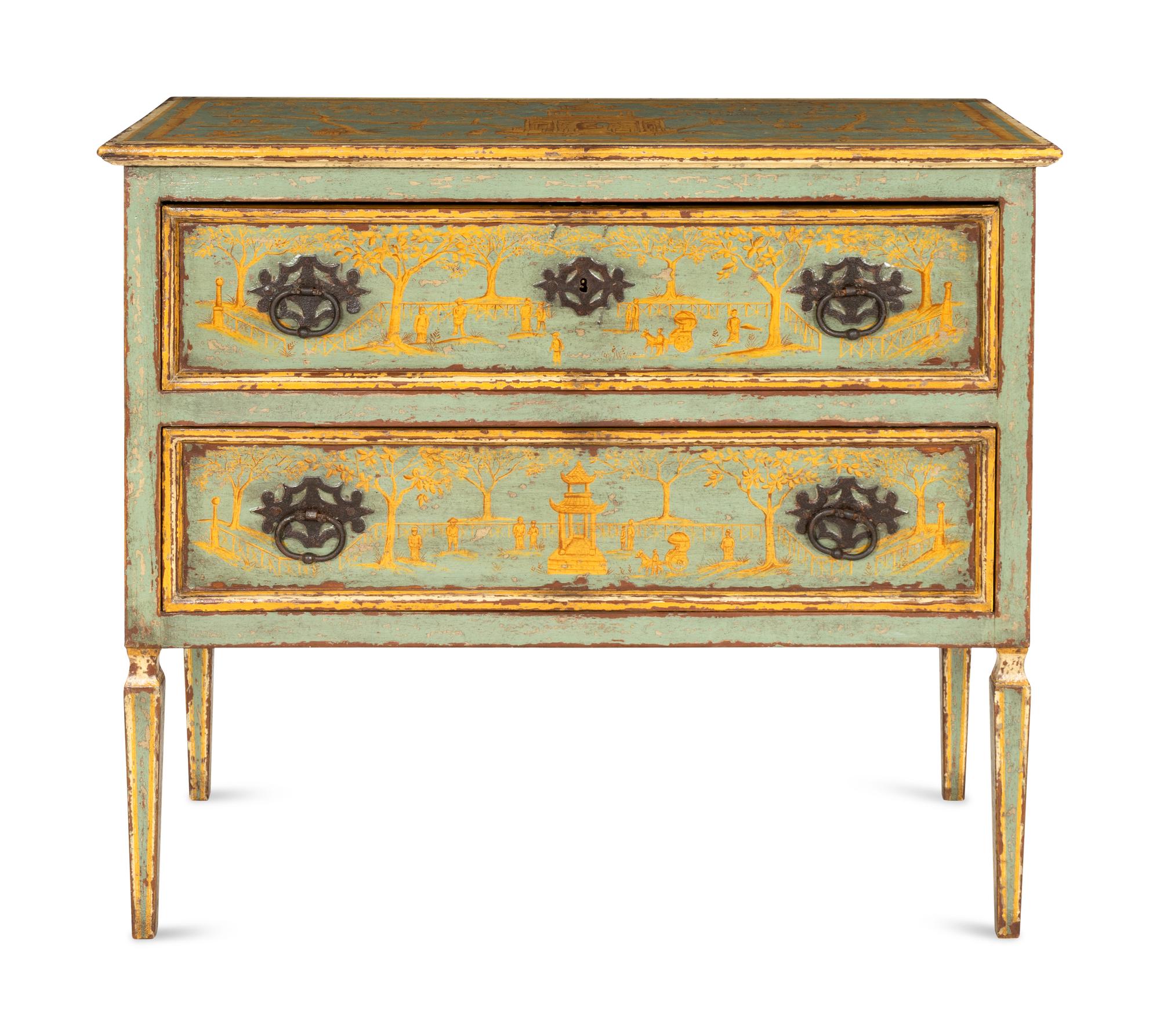 An Italian Chinoiserie-Decorated Commode