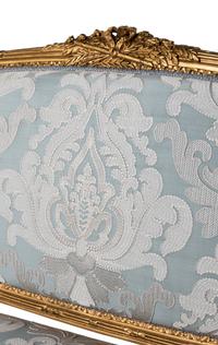 A Louis XVI Style Giltwood Settee